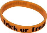 Load image into Gallery viewer, (5 Pack) Trick or Treat Orange Black Kids Silicone Rubber Wristband Bracelet