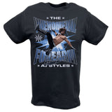 Load image into Gallery viewer, AJ Styles Flying Phenomenal Forearm Black T-shirt