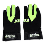 Load image into Gallery viewer, AJ Styles P1 Logo Replica Fight Gloves Green by AJ Styles | Extreme Wrestling Shirts