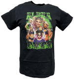 Load image into Gallery viewer, Alexa Bliss WWE 5 Faces Green Womens Superstar Black T-shirt