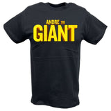 Load image into Gallery viewer, Andre The Giant Big Yellow Logo Black T-shirt