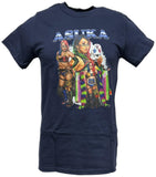 Load image into Gallery viewer, Asuka Three Pose Navy Blue T-shirt WWE